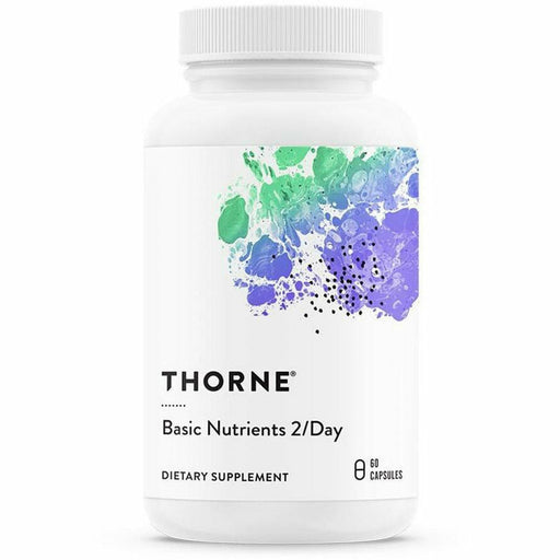 Thorne Basic Nutrients 2/Day NSF, 60 capsules, front of bottle