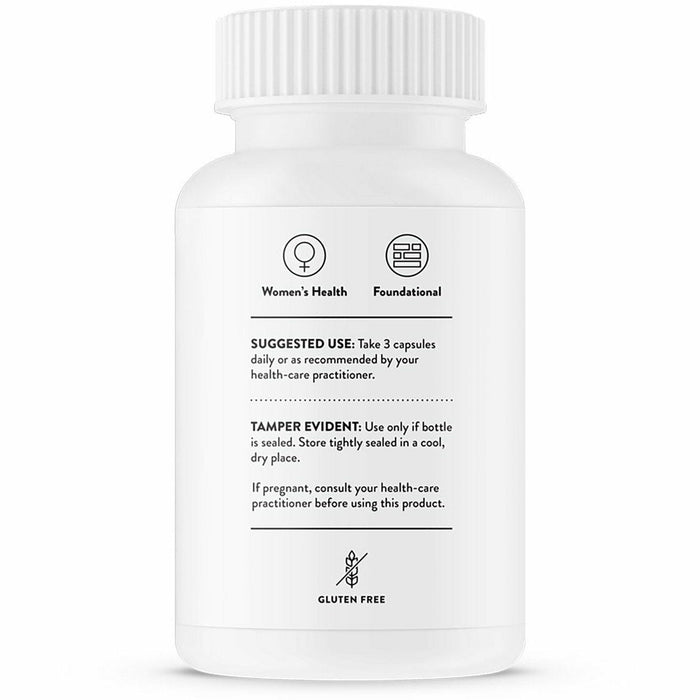 Thorne Basic Prenatal 90 vegetarian capsules additional label panel