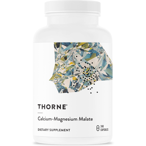 Thorne Calcium-Magnesium Malate, 240 vegetarian capsules, front of bottle