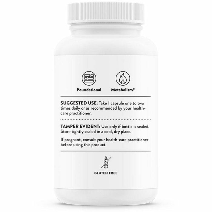 Thorne Chromium Picolinate 500 mcg 60 capsules suggested use label