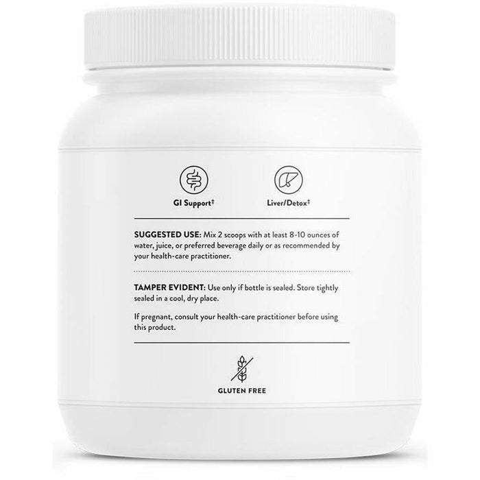 Thorne FiberMend powder 11.6 oz suggested use label
