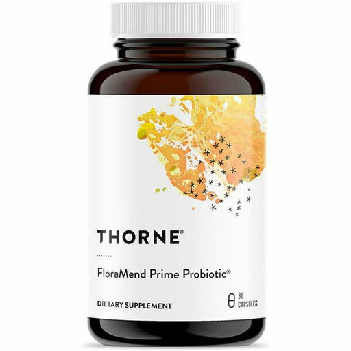 Thorne FloraMend Prime Probiotic, 30 vegetarian capsules, front of bottle