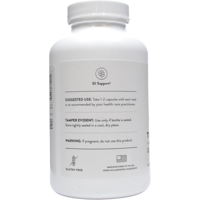 Thorne GI Relief 180 capsules suggested use label