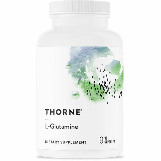 Thorne L-Glutamine 500 mg, 90 capsules, front of bottle