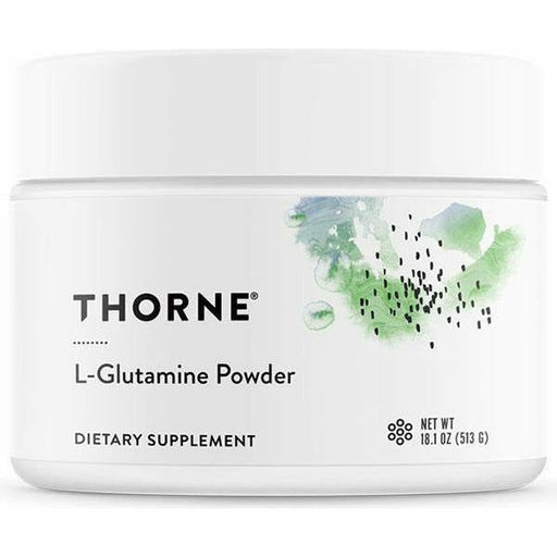 Thorne L-Glutamine Powder, 18.1 oz, front of canister