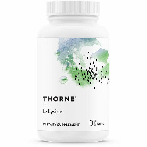 Thorne L-Lysine 500 mg, 60 capsules, front of bottle