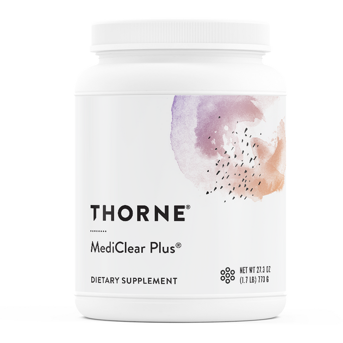 Thorne MediClear Plus, 27.3 oz, front of canister