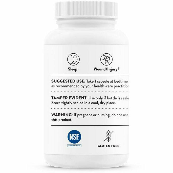 Thorne Melaton-3 3 mg 60 capsules suggested use label