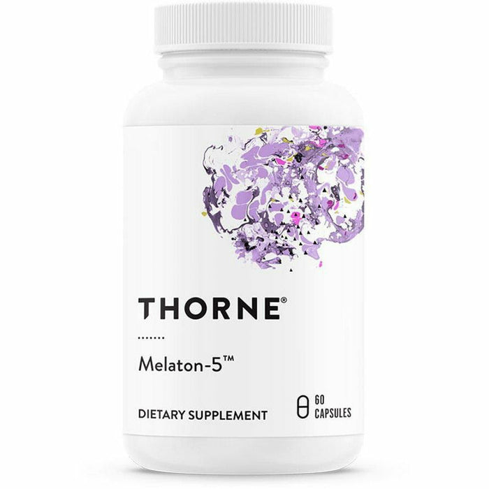 Thorne Melaton-5 5 mg, 60 capsules, front of bottle