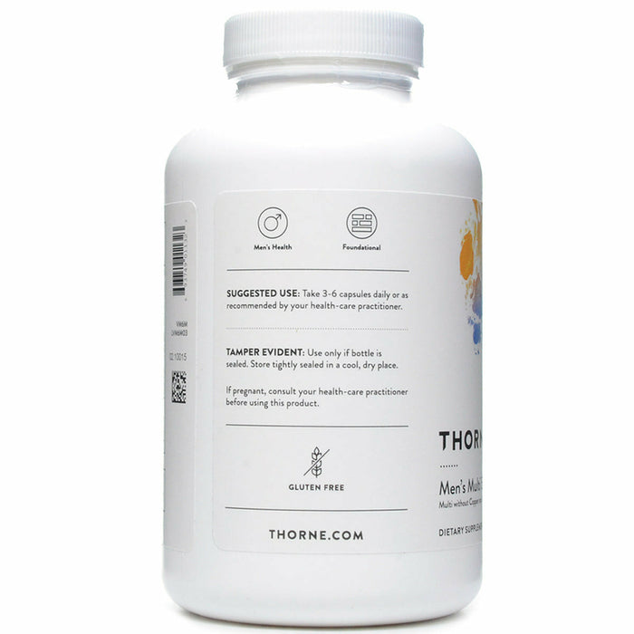 Thorne Men's Multi 50+ 180 capsules suggested use label