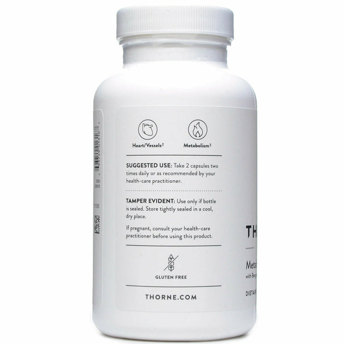 Thorne Metabolic Health 120 capsules suggested use label