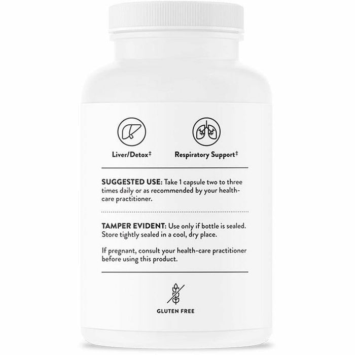Thorne NAC 500 mg 90 capsules suggested use label