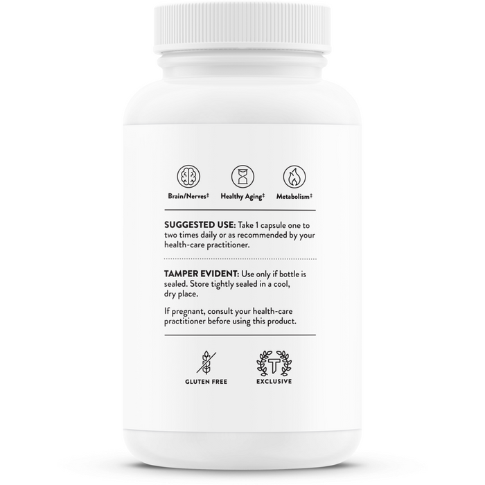 Thorne NiaCel 400 60 capsules suggested use label