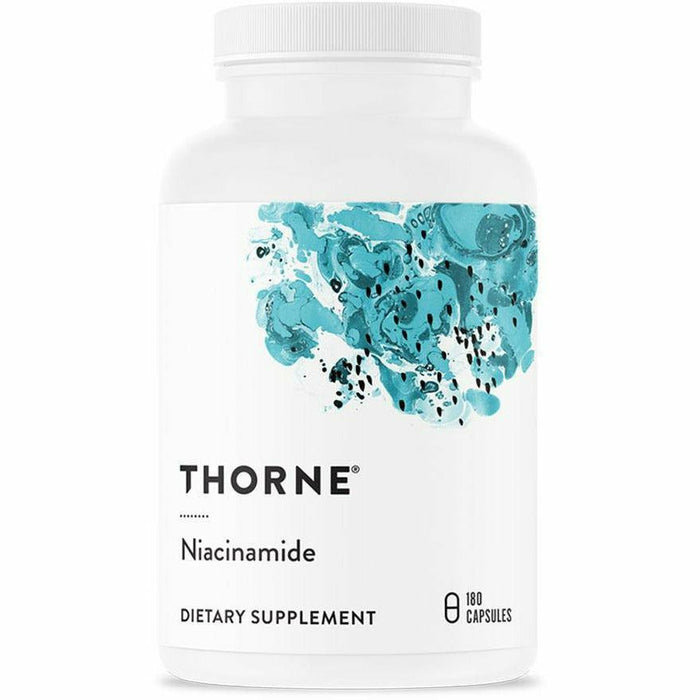 Thorne Niacinamide 500 mg, 180 capsules, front of bottle