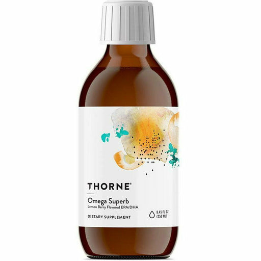 Thorne Omega Superb Lemon Berry, 8.45 oz, front of bottle