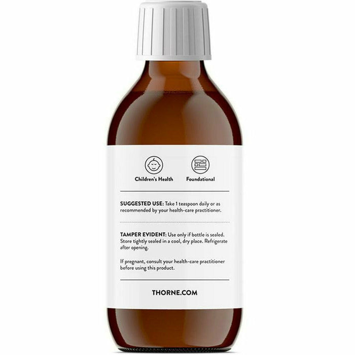 Thorne Omega Superb Lemon Berry 8.45 oz suggested use label