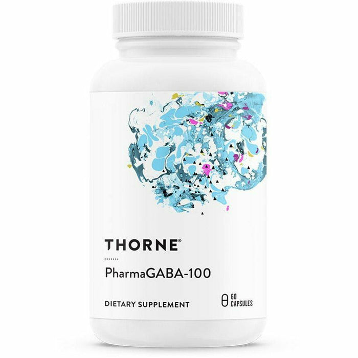 Thorne PharmaGABA-100, 60 capsules, front of bottle