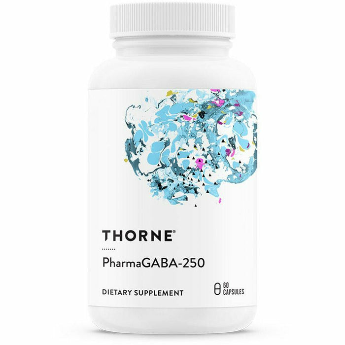 Thorne PharmaGABA-250, 60 vegetarian capsules, front of bottle