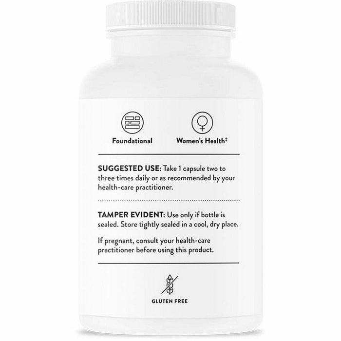 Thorne Pyridoxal 5' Phosphate 180 capsules suggested use label