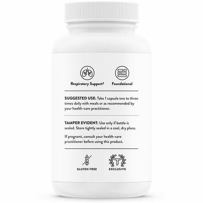Thorne Quercetin Phytosome 250 mg 60 vegetarian capsules suggested use label