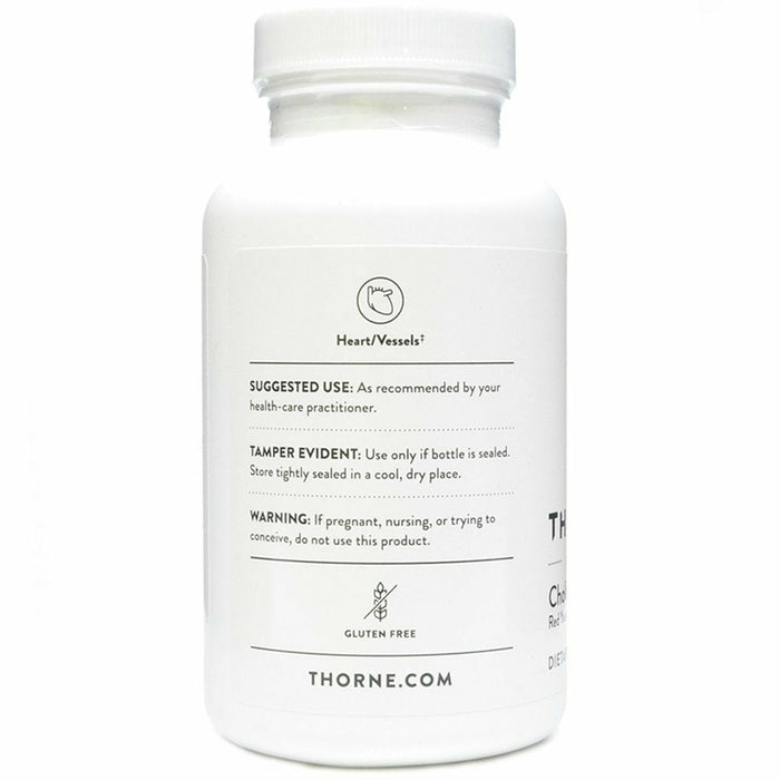 Thorne Red Yeast Rice 120 capsules suggested use label