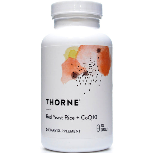 Thorne Red Yeast Rice + CoQ10, 120 capsules, front of bottle