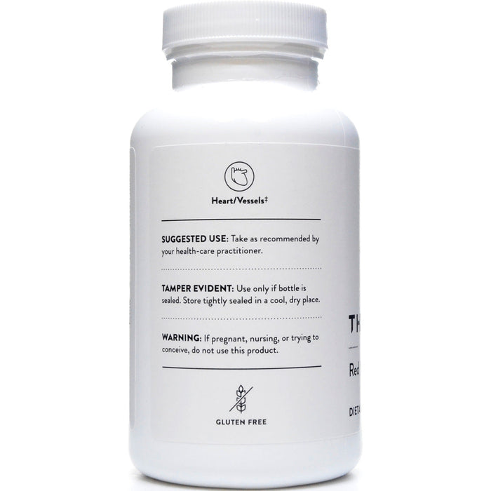 Thorne Red Yeast Rice + CoQ10 120 capsules suggested use label
