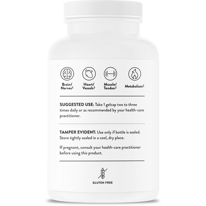 Thorne Super EPA 90 capsules suggested use label
