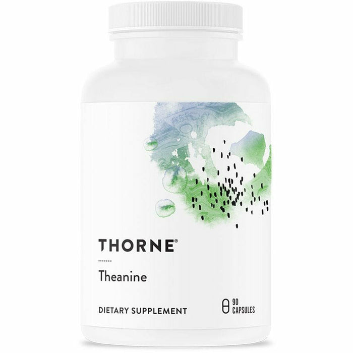 Thorne Theanine 200 mg, 90 capsules, front of bottle
