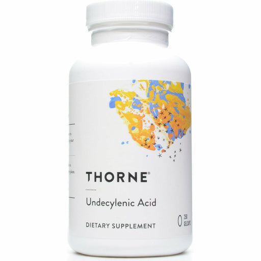 Thorne Undecylenic Acid 250 mg, 250 gelcaps, front of bottle
