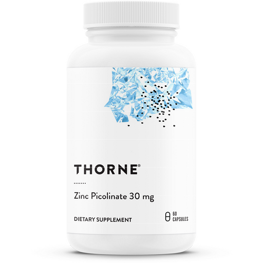 Thorne Zinc Picolinate 30 mg, 60 capsules, front of bottle