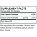 Thorne Zinc Picolinate 30 mg NSF 60 capsules supplement facts panel, close-up