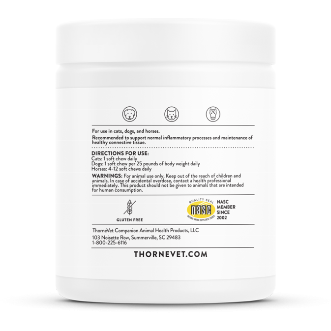 ThorneVet PhytoprofenVET 60 soft chews directions label