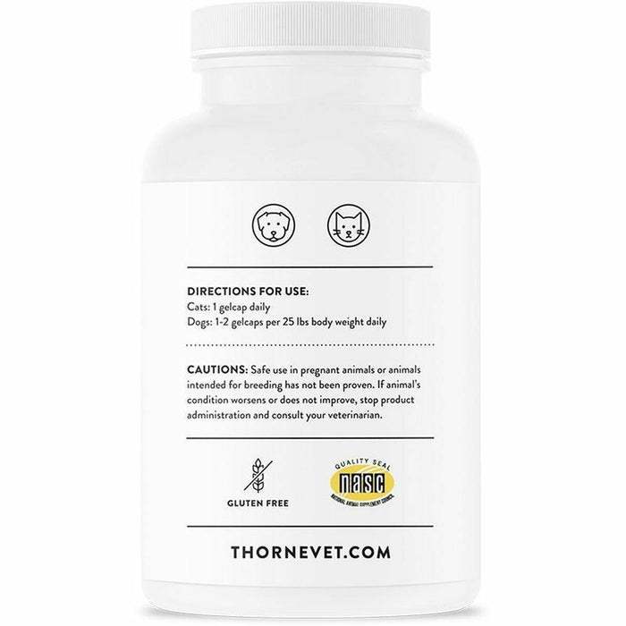 ThorneVet SuperEPA VET 90 gelcaps directions label