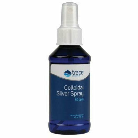 Trace Minerals Research Colloidal Silver Spray 30 ppm, 4 fl oz, front of bottle