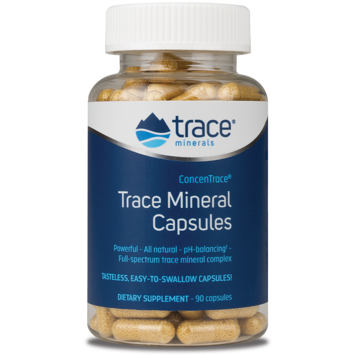 Trace Minerals Research ConcenTrace Trace Mineral, 90 capsules, front of bottle
