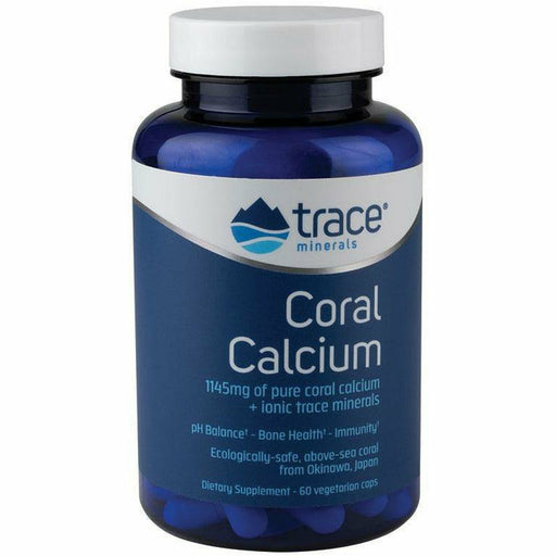 Trace Minerals Research Coral Calcium with ConcenTrace, 60 veg capsules, front of bottle