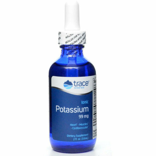 Trace Minerals Research Ionic Potassium 99 mg, front of bottle