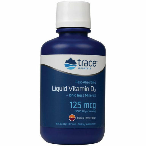 Trace Minerals Research Liquid Vitamin D3, 16 fl oz, front of bottle