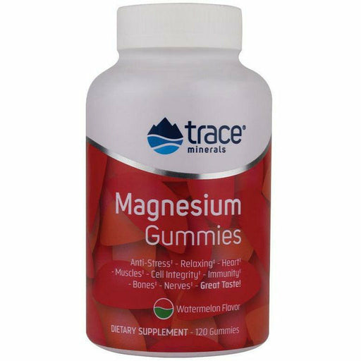 Trace Minerals Research Magnesium Gummies Watermelon 83 mg, 120 gummies, front of bottle