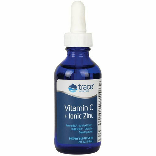 Trace Minerals Research Vitamin C + Ionic Zinc, 2 fl oz, front of bottle