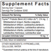 Transformation Enzymes Probiotic 42.5 supplement facts label