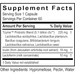 Transformation Enzymes Probiotic 60 capsules supplement facts label