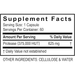 Transformation Enzymes Protease 375K 60 capsules supplement facts label