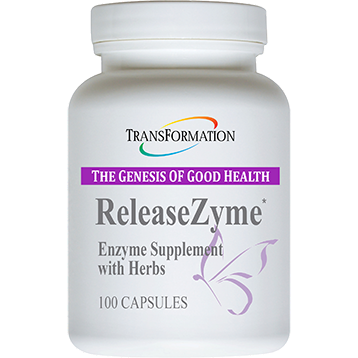 Transformation Enzymes ReleaseZyme, 100 capsules, front of bottle