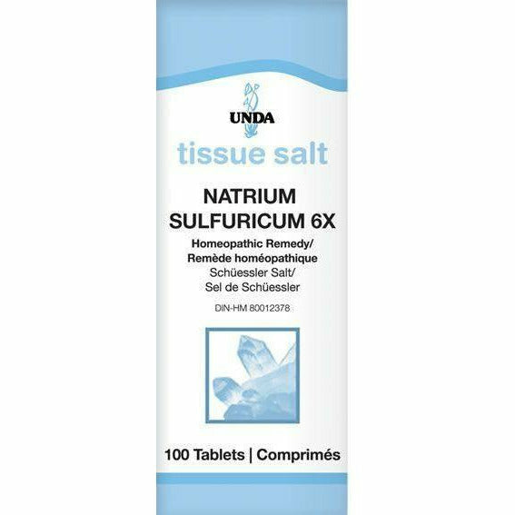 Unda Natrium Sulfuricum 6X, 100 tablets, front of box