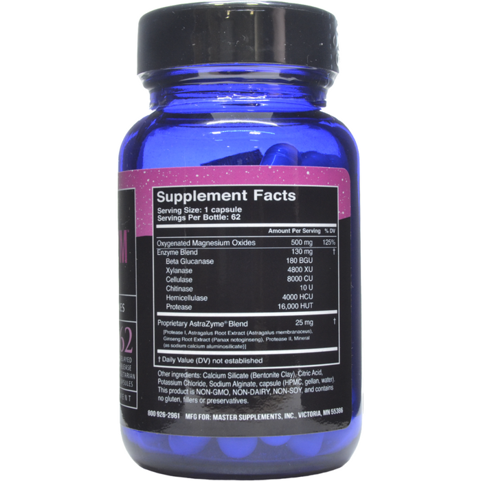 U.S. Enzymes Cleansxym 62 veg capsules supplement facts label