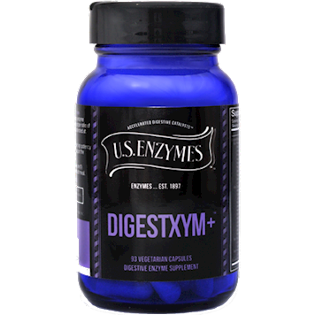 U.S. Enzymes Digestxym+, 93 veg capsules, front of bottle