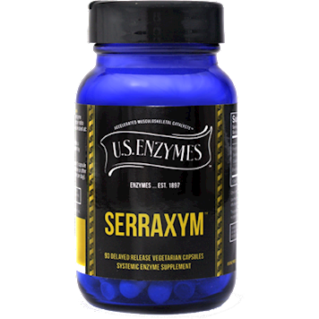 U.S. Enzymes Serraxym DR, 93 veg capsules, front of bottle