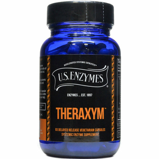 U.S. Enzymes Theraxym DR, 93 veg capsules, front of bottle
